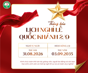 THÔNG BÁO LỊCH NGHỈ LỄ QUỐC KHÁNH 02/9/2026
